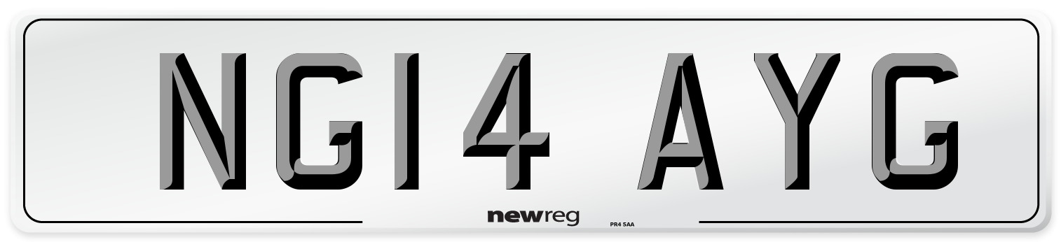 NG14 AYG Number Plate from New Reg